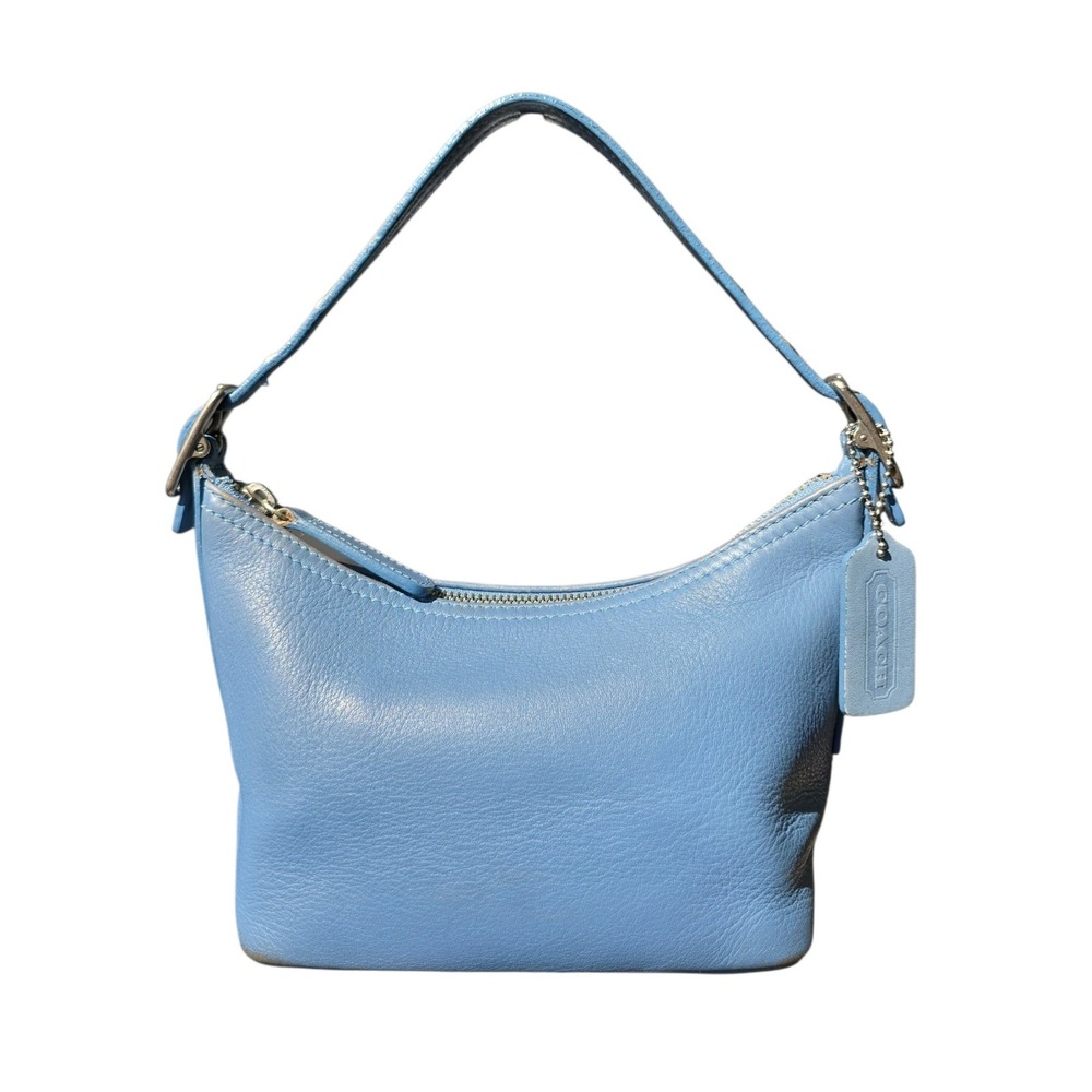 Vintage Coach '03 Legacy West Demi Pouch 9844 periwinkle & nickel Costa Rica EUC